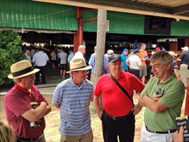 Eric, John, Tony and Lindsey catching up at Magic Millions Sales QLD