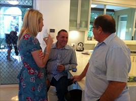 Afternoon at the Hawkes' - Jane Hawkes chats with Dom Sita and Tony Amadei