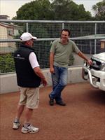 John talks with our Vet Ross Alexander at Rosehill