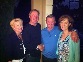 Afternoon at the Hawkes' - Kevin and Geraldine Sheedy and John and Jenny Hawkes