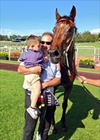 Liam and David Russo with Leebaz after his dominant win at Warwick Farm
