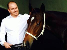 Looking very happy is Hugh Chapman with 'Sweetwater' his newest addition to the stable