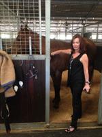 Louise Orielly @ the Rosehill stables with her Northern Meteor Filly... Mary's Dawn