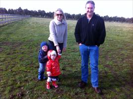 Mark, Jane, Lachlan and Matilda at Makybe