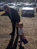 Matilda with her Grandfather on Australia Day