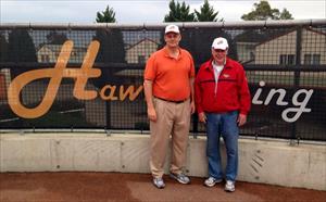 Ned Toffey and Mr B. Wayne Hughes enjoyed their early morning visit to our stables