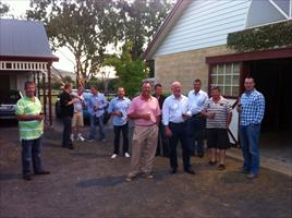 Pre dinner drinks at Ron and Debbie Gilbert's Highgrove Stud