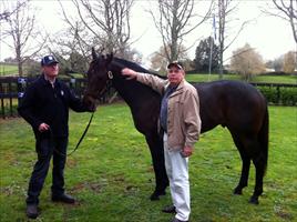 Russell Collins with Melbourne Cup Winner Shocking