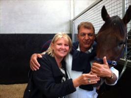 Steve and Sally Allam with Lone Command at Flemington