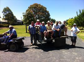 The boys on the hay cart