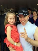 Tommy Berry giving Matilda Hawkes a few tricks . Next generation jockey?