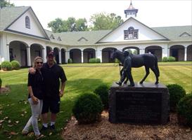 Wayne and Jane enjoying the time in Kentucky @spendthriftfarm