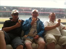 Hawkes Boys enjoying an ice cream between lots at Karaka 2011