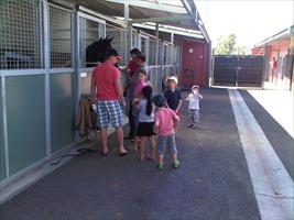 Matt Hill, Dom Sita and family at the Flemington stables