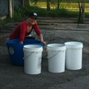 Clare mixing morning feeds Clare mixing morning feeds
