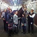 David Healey and family at the stables celebrating Stratford's third win in a row