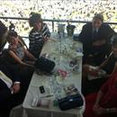 Derby Day at Flemington in the Peak restaurant ( L to R ) Tony Amadei, Clare Hawkes, Jane Barham, Chris Barham, Jane Hawkes and Jenny Hawkes Derby Day at Flemington in the Peak restaurant ( L to R ) Tony Amadei, Clare Hawkes, Jane Barham, Chris Barham, Jane Hawkes and Jenny Hawkes