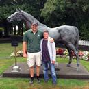 Dominic Corban with two champions... Darren Beadman and Sir Tristram