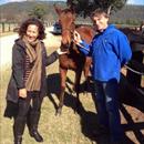 Jane and Chris with their outstanding weanling filly.. FR x Legally Bay