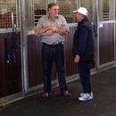 Jim Rundle owner of I Dance talking with John Jim Rundle owner of I Dance talking with John