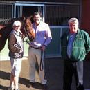 John, Eddy Rigg and Ron Sayers at Flemington with Eastward after her debut win John, Eddy Rigg and Ron Sayers at Flemington with Eastward after her debut win