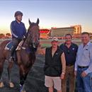 John, Rob Mitchell and Wayne Forest with All Too Hard at Flemington John, Rob Mitchell and Wayne Forest with All Too Hard at Flemington