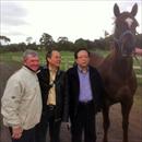 John, Mr Ng and Michael Lam with Happy Patrick at Talwood Park John, Mr Ng and Michael Lam with Happy Patrick at Talwood Park