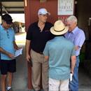 John with Eric, Ned and Mr B. Wayne Hughes of @spendthriftfarm discussing the yearlings @mmsnippets sales John with Eric, Ned and Mr B. Wayne Hughes of @spendthriftfarm discussing the yearlings @mmsnippets sales