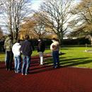 Kerry from Cambridge Stud talking to the Hawkes Racing Tour about the history of the farm Kerry from Cambridge Stud talking to the Hawkes Racing Tour about the history of the farm