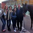 Leo Tsatsaronis and family with Federation Square catching up on all the gossip at Flemington Leo Tsatsaronis and family with Federation Square catching up on all the gossip at Flemington