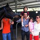Michael Dascarolis and his family at Warwick Farm trials with their horse Cleansing Ale... Michael Dascarolis and his family at Warwick Farm trials with their horse Cleansing Ale...