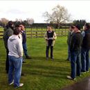 Pencarrow Stud manager Leon Casey talks to the group about the farm Pencarrow Stud manager Leon Casey talks to the group about the farm