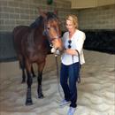 Reggie Blundell at Rosehill with her baby 'Traitor'