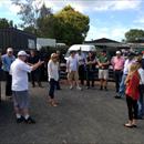 Wayne talking to the group at Cambridge Stud